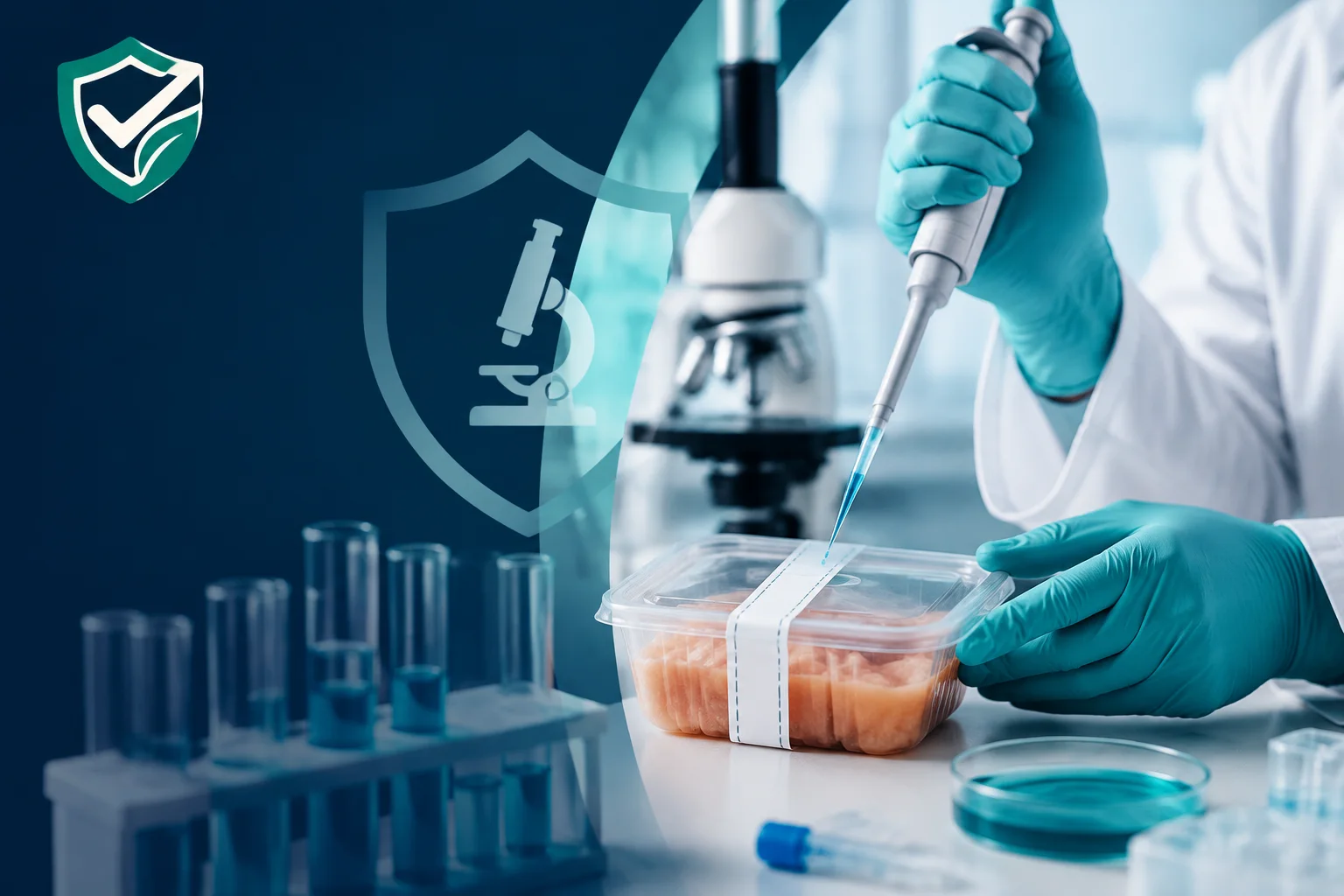 Controllo microbiologico di un campione alimentare in laboratorio