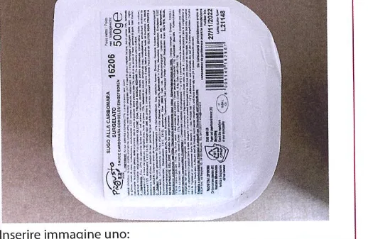 Immagine del prodotto sugo alla carbonara Più Gusto 10 x 500g