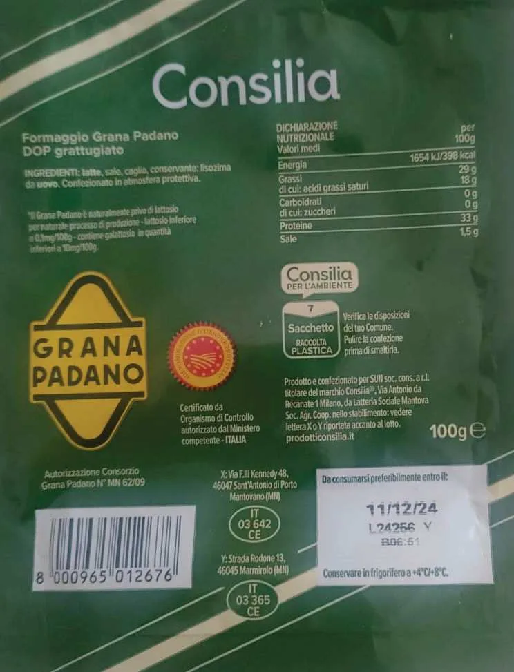 Immagine 1 del prodotto GRANA PADANO DOP GRATUGGIATO