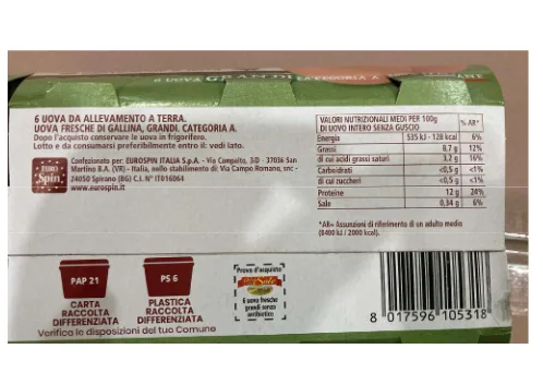 Immagine 2 del prodotto Uova fresche da allevamento a terra Cat A
