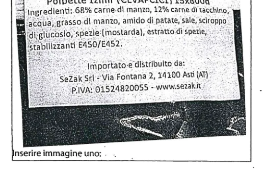 Immagine 1 del prodotto POLPETTE IZMIR (CEVAPCICI)