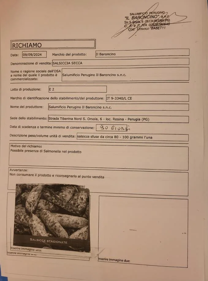 Immagine del prodotto Salsiccia secca