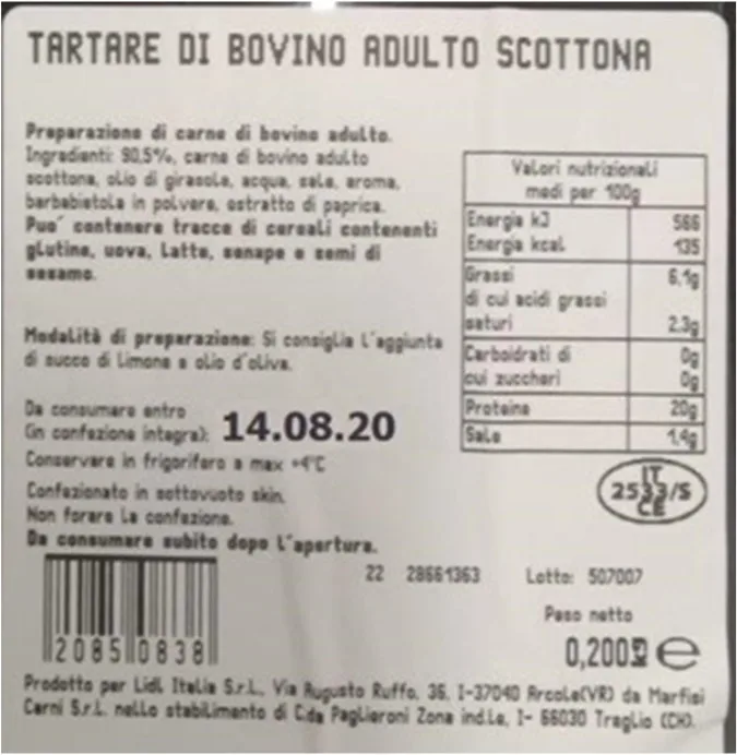 Immagine del prodotto TARTARE DI BOVINO ADULTO - SCOTTONA 200g