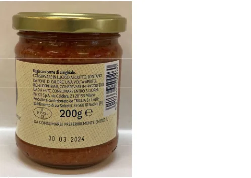Immagine 2 del prodotto RAGU' CON CARNE DI CINGHIALE
