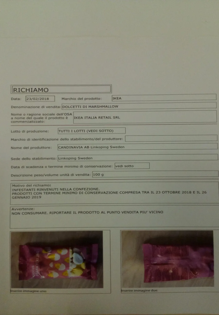 Confezione di dolcetti di marshmallow