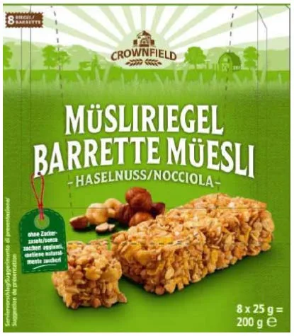 Immagine 1 del prodotto Barrette muesli e cereali - Solo assortimento "Nocciola senza zuccheri aggiunti"
