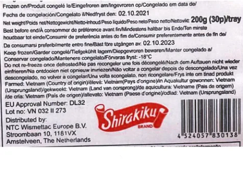 Immagine 1 del prodotto Vannamei Shrimp - SUSHI EBI 4L - Mazzancolle tropicali congelate -