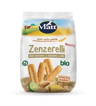 Immagine 1 del prodotto Matt non solo pane Zenzerelli bio - grissini con zenzero e lime bio