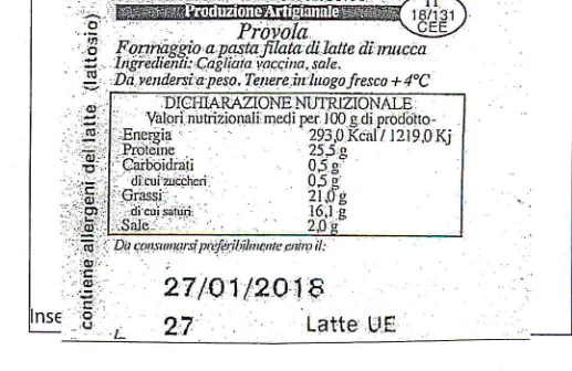 Immagine 2 del prodotto PROVOLA FORMAGGIO APASTA FILATA di latte di Mucca