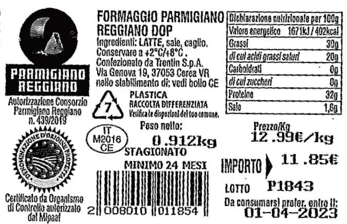 Immagine del prodotto PARMIGIANO REGGIANO DOP 24 mesi