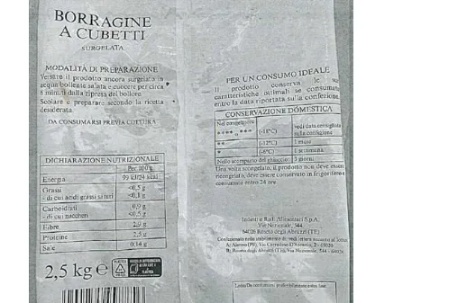 Immagine 2 del prodotto Borragine a cubetti surgelata 2,5kg
