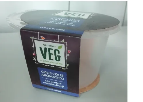Confezione di Cous cous aromatico con verdure e bacche di goji
