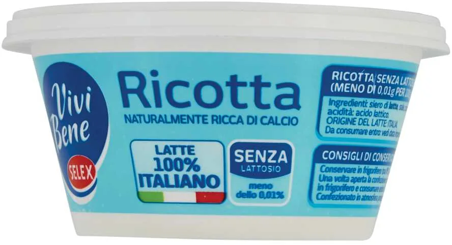 Immagine 1 del prodotto RICOTTA SENZA LATTOSIO (meno di 0,01g per 100g)