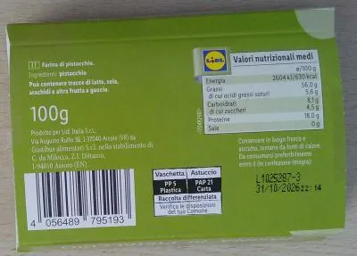 Confezione di Farina di Pistacchio