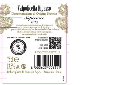 Immagine 2 del prodotto VALPOLICELLA RIPASSO- DOP SUPERIORE 2023