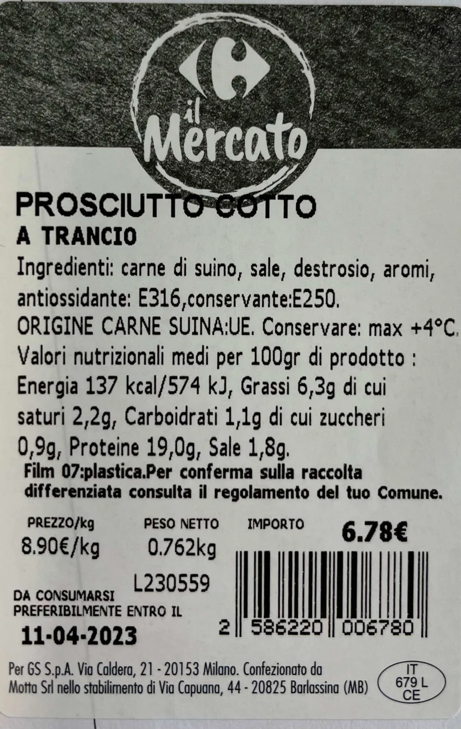Immagine 2 del prodotto Prosciutto cotto a trancio