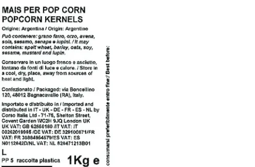 Immagine 2 del prodotto MAIS PER POP CORN 1 Kg