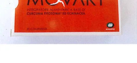 Confezione di Movart- integratore alimentare a base di curcuma fitosoma ed echinacea