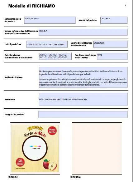 Immagine del prodotto Torta di mele