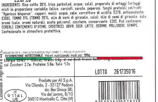 Immagine 1 del prodotto INSALATA DI RISO CON TONNO