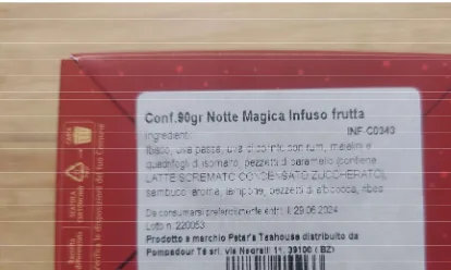 Immagine 2 del prodotto confezione 90 gr. NOTTE MAGICA infuso sfuso alla frutta