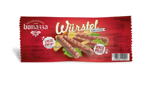 Immagine del prodotto WURSTEL DI PURO SUINO CLASSICO BONAZZA 3 PZ 250 g