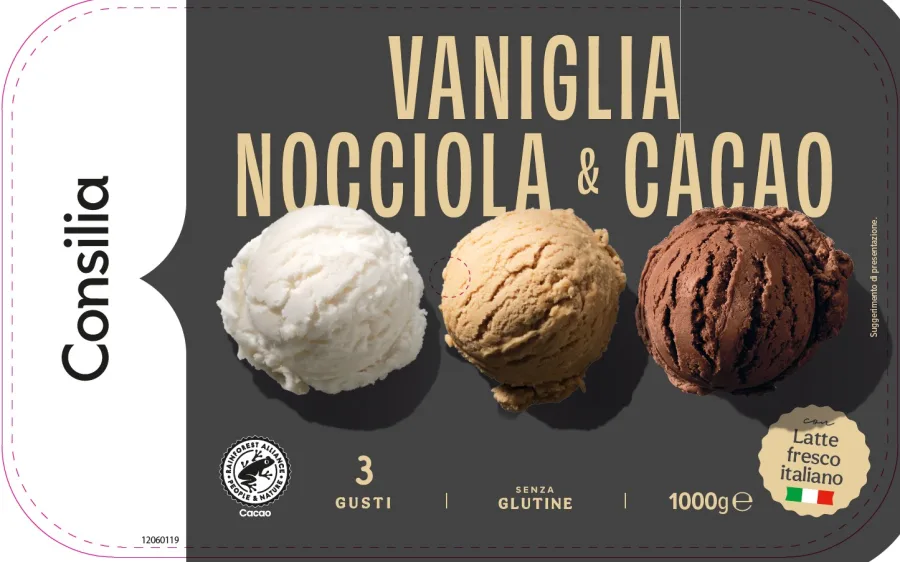 Immagine 2 del prodotto Vaschetta Vaniglia Nocciola Cacao 1000g