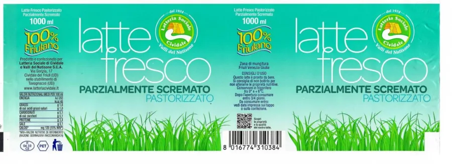 Immagine del prodotto LATTE FRESCO PASTORIZZATO PARZIALMENTE SCREMATO