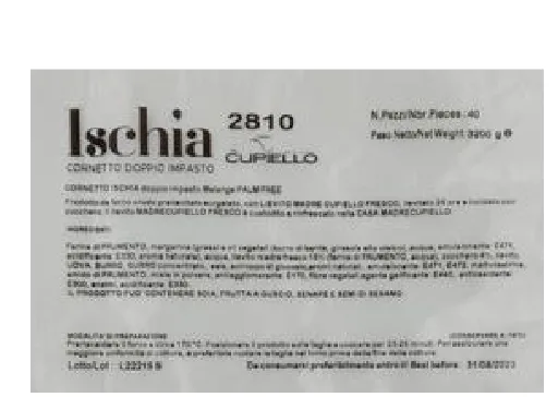 Immagine 1 del prodotto 2810 CORNETTO ISCHIA doppio impasto Melange PALM FREE - 40 pz - MADRE Bella Pasticceria