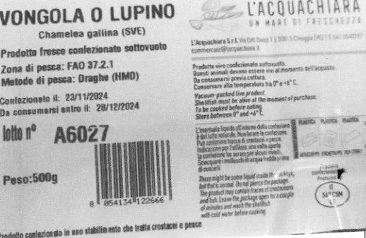 Immagine 1 del prodotto VONGOLE O LUPINI SOTTOVUOTO 4x0.5 KG