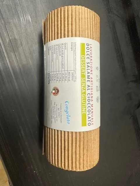 Immagine 1 del prodotto Dolce salame al cioccolato DESSERT senza glutine, TUBO CANETE' 500 gr
