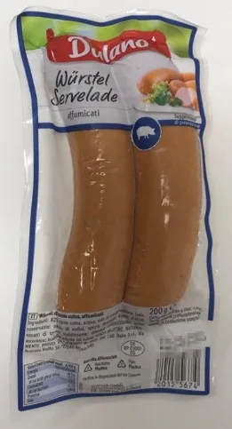 Immagine 2 del prodotto Wurstel di carne suina, affumicati (Servelade)