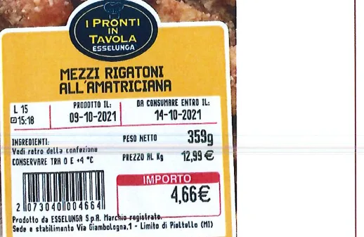 Immagine 1 del prodotto MEZZI RIGATONI ALL'AMATRICIANA