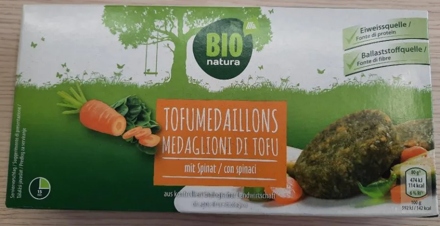Immagine del prodotto BIO TOFU MEDALLIONS MIT SPINAT