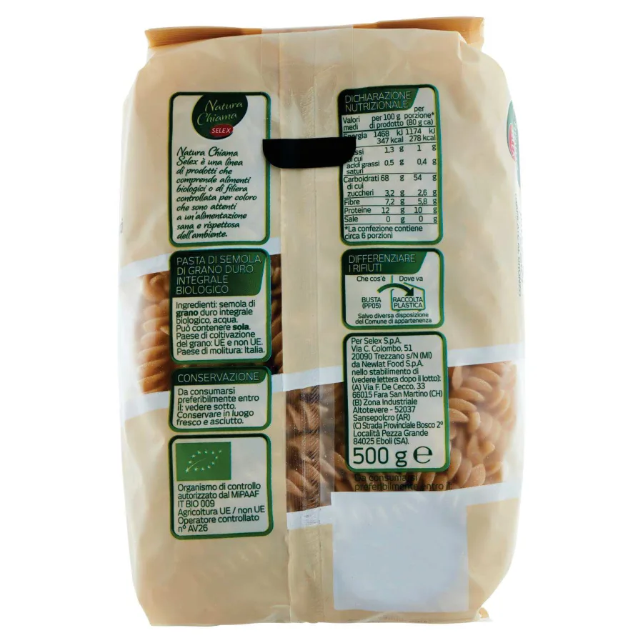 Immagine del prodotto Fusilli integrali Bio