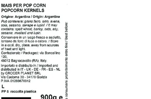 Immagine 2 del prodotto MAIS PER POP CORN (POPPING CORN) 900g
