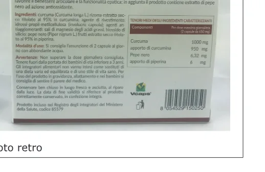 Immagine 2 del prodotto Curcuma Max - 30 capsule; Curcuma Max - 60 capsule; ArtDol