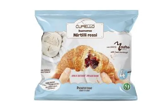 Immagine 1 del prodotto 2921 CORNETTO CURVO BUONSENSO PALMFREE CEREALI E MIRTILLI ROSSI -30% ZUCCHERI 24 pz 2160g (4pz 6 bu
