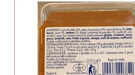 Confezione di RAGU¿ DI VITELLO TOP