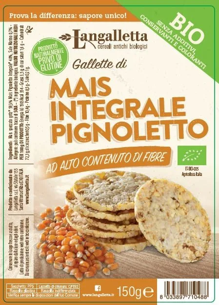 Confezione di Gallette di mais integrale pignoletto