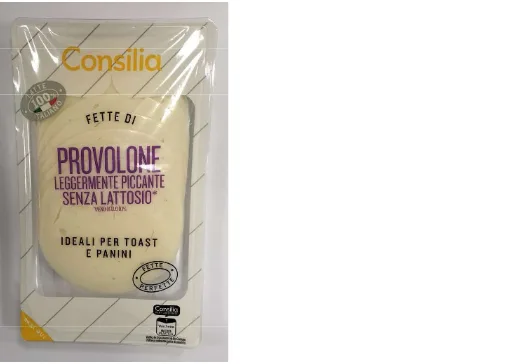 Confezione di PROVOLONE LEGGERMENTE PICCANTE SENZA LATTOSIO 140 gr