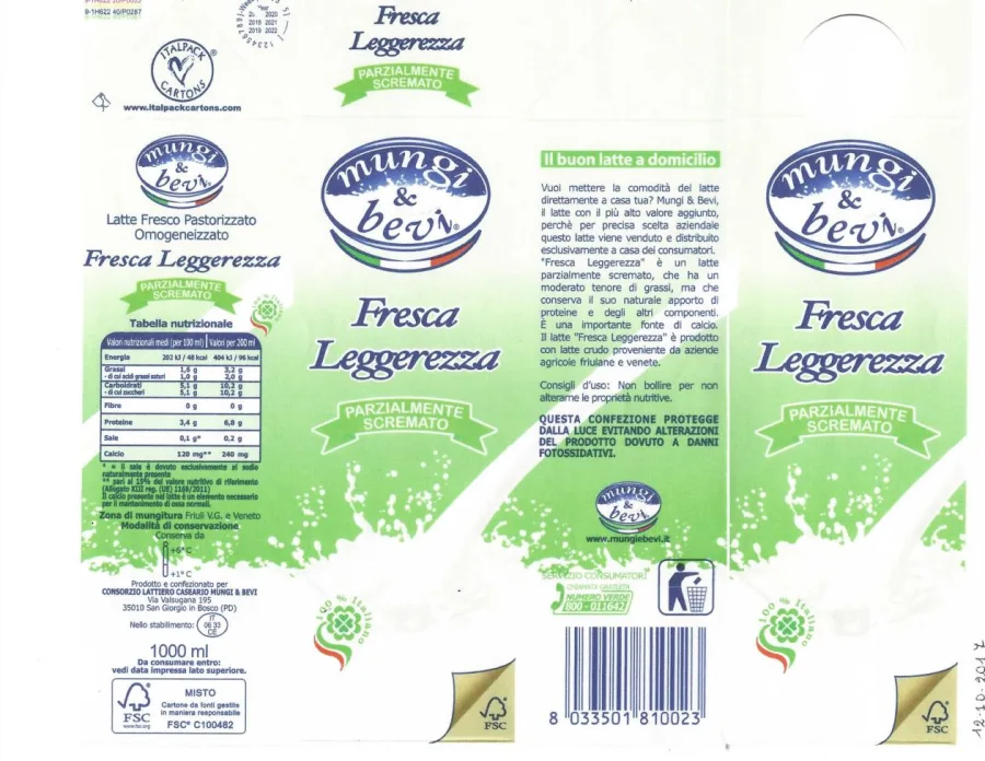 Immagine del prodotto LATTE FRESCO PASTORIZZATO PARZIALMENTE SCREMATO