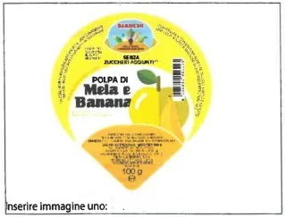 Immagine 1 del prodotto Polpa di frutta Mela e Banana in vaschetta da 100 g.
