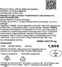 Confezione di Filone di Tonno a pinna gialla decongelato