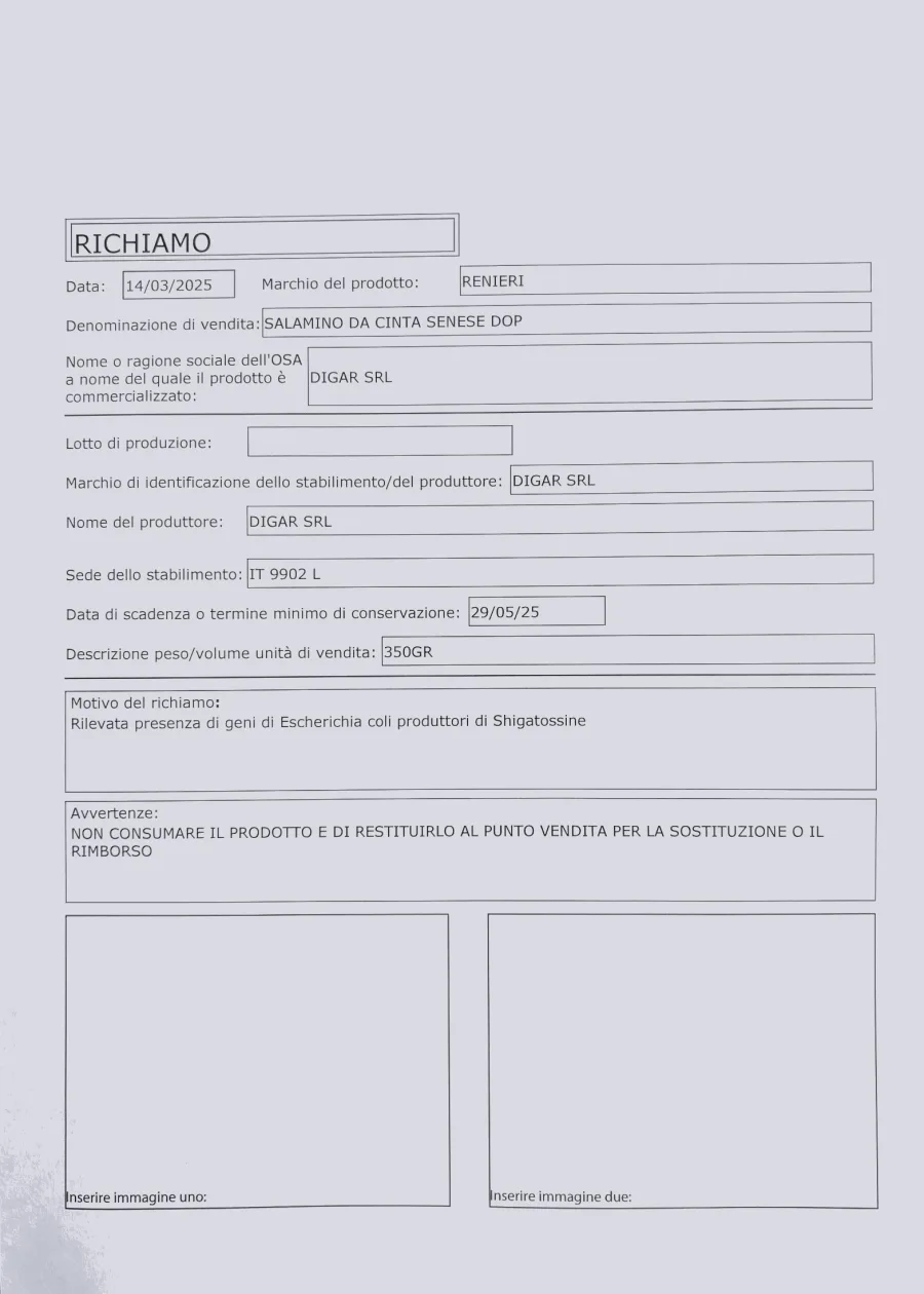 Immagine 1 del prodotto Salamino da Cinta Senese DOP