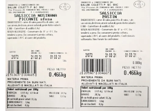 Immagine 2 del prodotto SALSICCIA SFUSA, SALSICCIA MIGNON SFUSA, SALSICCIA PICCANTE SFUSA, SALSICCIA PASTIN
