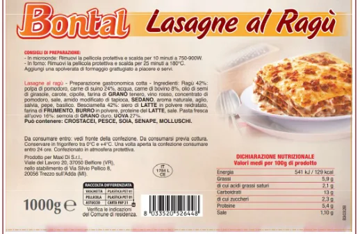 Immagine 1 del prodotto Lasagne al Ragù