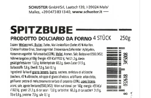 Immagine 2 del prodotto Spitzbube 4 pezzi 250g - Prodotto dolciario da forno - Schuster
