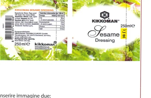 Immagine 2 del prodotto Kikkoman sesame dressing 250 ml ( salsa al sesamo)