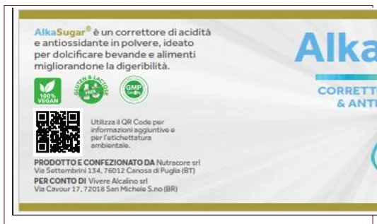 Immagine 1 del prodotto AlkaSugar correttore di acidità & antiossidante